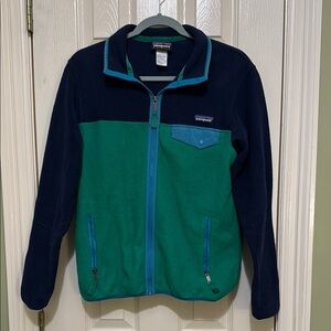 Patagonia Navy and Green Fleece Jacket